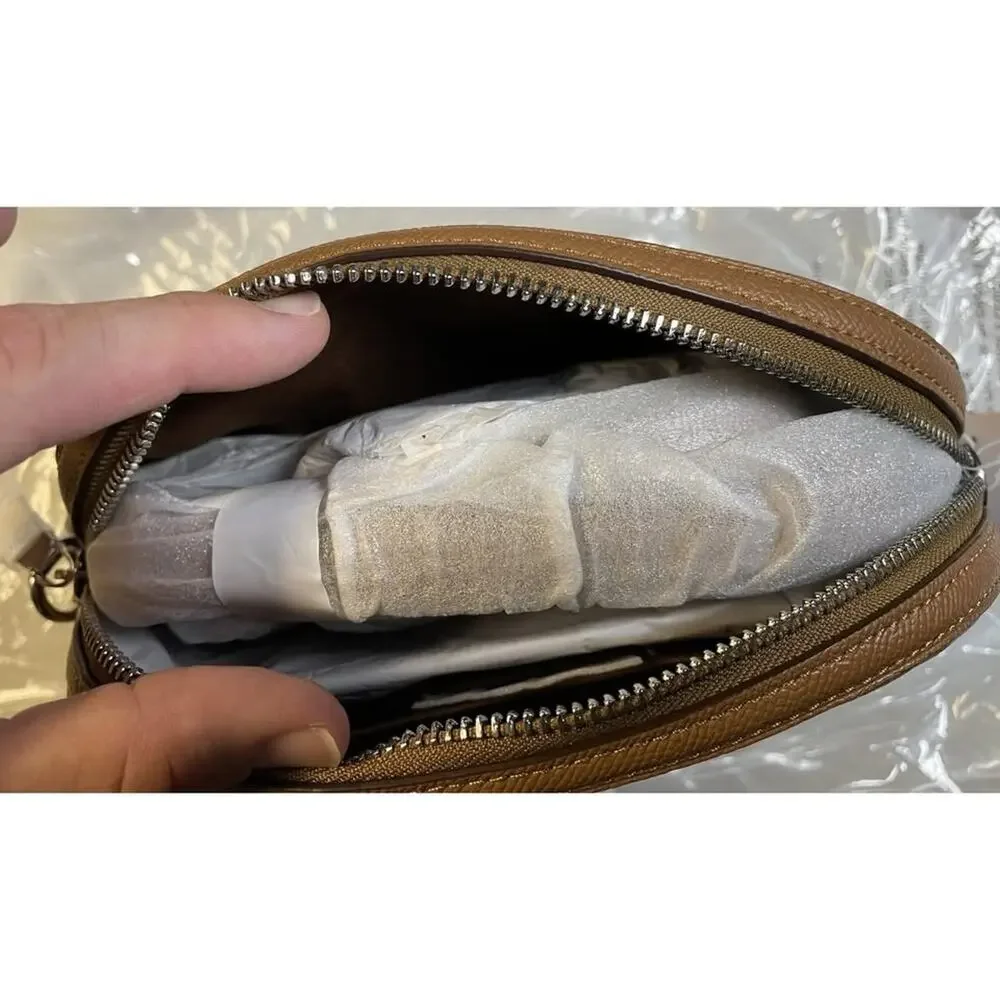 Coach Madi Crossbody CR348 Crossgrain Leather Light Saddle -NWT-